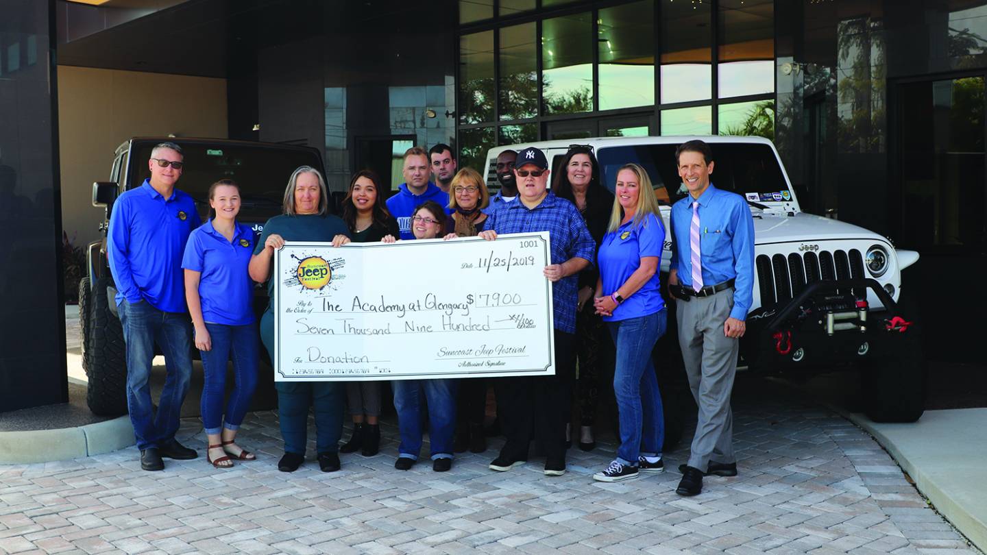Academy at Glengary thanks the Suncoast Jeep Festival for their generosity
